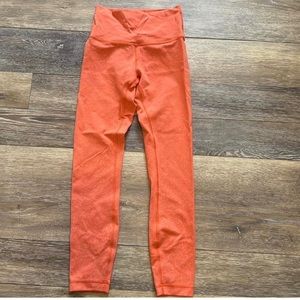 Orange lulu leggings